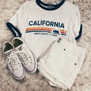 Candies white denim shorts